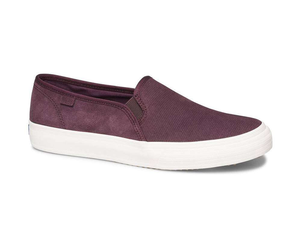 Slip Ons Keds Mujer Moradas - Double Decker Suede - 085-KLNURA